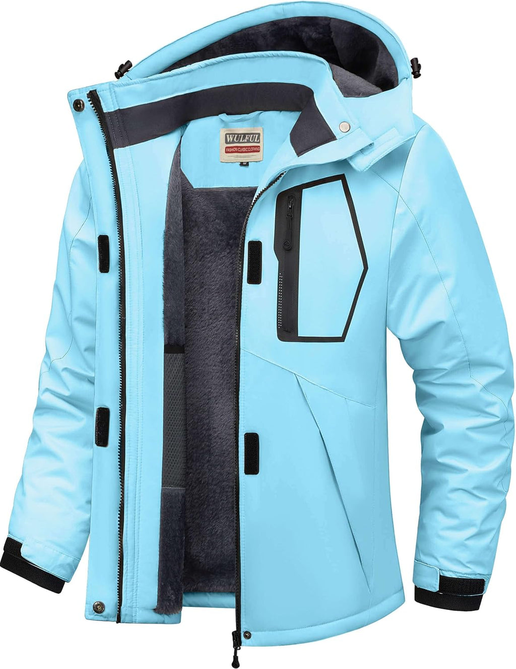 Women’S Waterproof Snow Ski Jacket Mountain Windproof Winter Coat with Detachable Hood