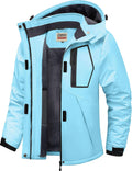 Women’S Waterproof Snow Ski Jacket Mountain Windproof Winter Coat with Detachable Hood